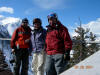 Bartek, Jenifer & Brian atop the Ski Patrol Shack at Aspen Highlands