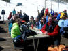 Tour Operator Karl Winter and LSSC members at the on mountain lunch at Snowmass